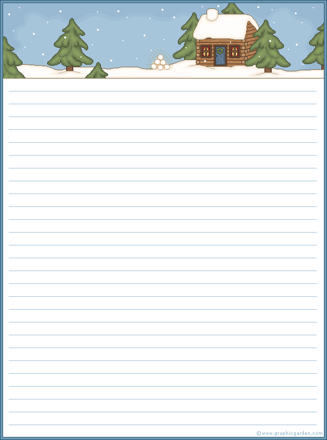 Christmas writing paper, Printable stationery, Christmas stationery